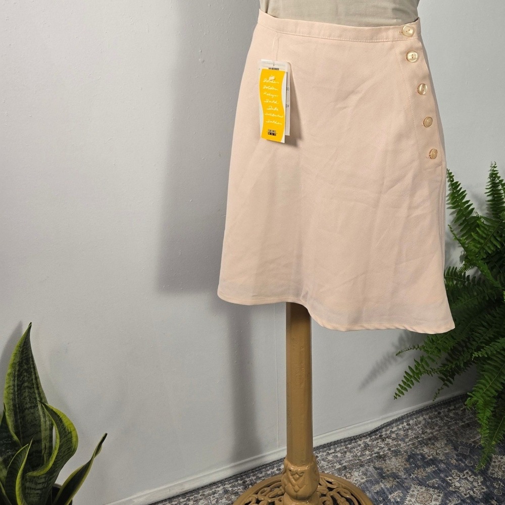 Promod Womens Mini Skirt Size 38 /US 6 Pink NEW Balletcore Made in France Crepe